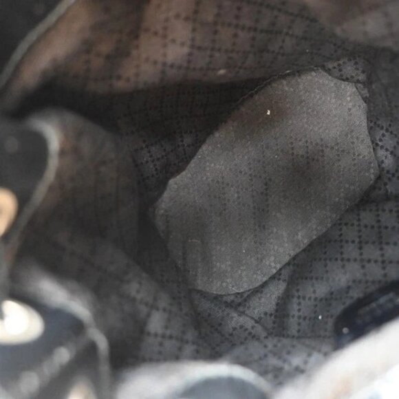 GUCCI Logo Bamboo 2Way Shoulder Hand Bag Canvas Leather Black SHW 01EG221 - Picture 10 of 16